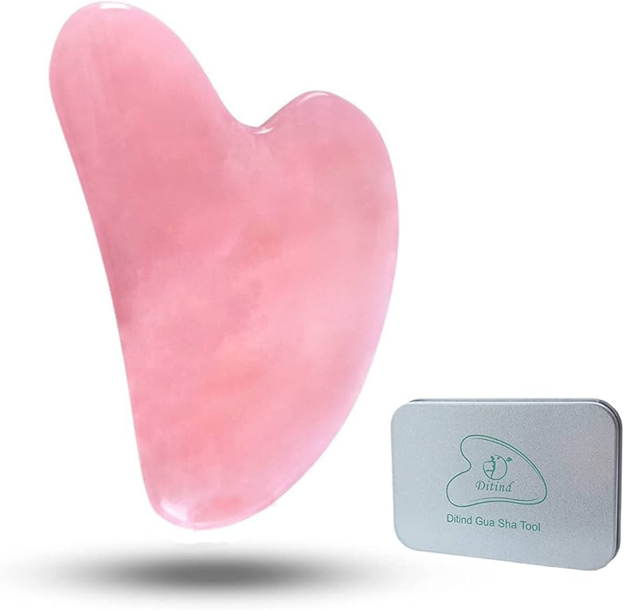 Ditind Rose Quartz Gua Sha Facial Tools, GuaSha for Toxins/Prevents Wrinkles for Spa Acupuncture ... | Amazon (US)
