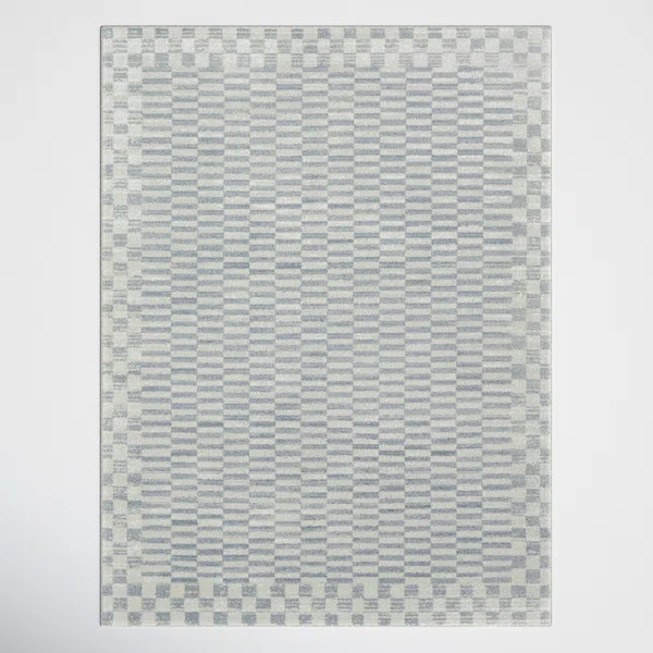 Yuri Performance Blue/White Rug | Wayfair North America