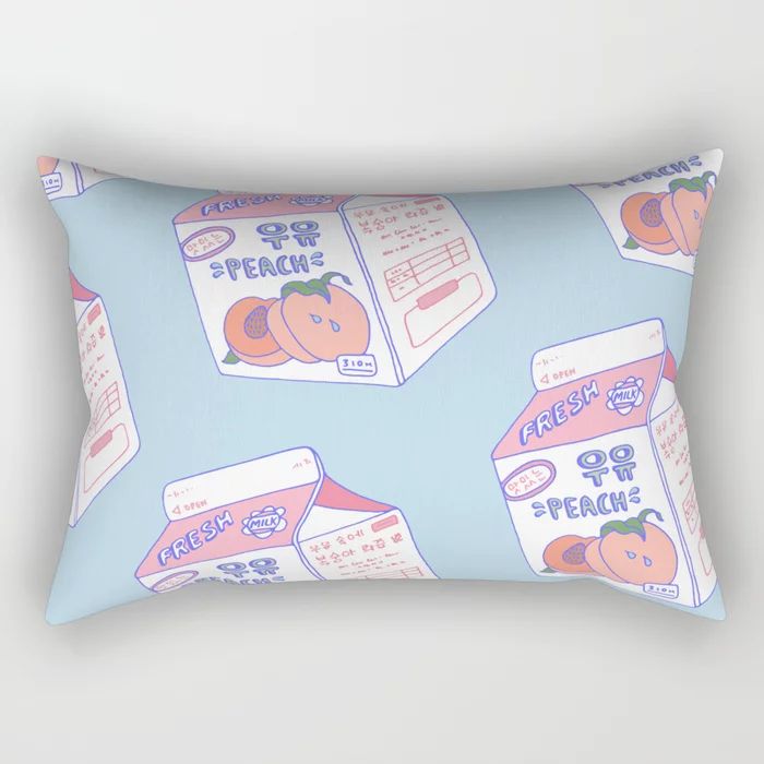 Peach Milk Rectangular Pillow | Society6