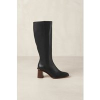 East Knee-High Boots in Leather with Block Heel | La Redoute (UK)