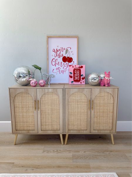 Valentine sideboard styling 💌🍒🎀 wild cherry print @fivebelow 

#LTKfindsunder50 #LTKhome #LTKfindsunder100