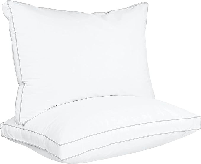 Utopia Bedding Gusseted Pillow (2-Pack) Premium Quality Bed Pillows - Side Back Sleepers - White ... | Amazon (US)
