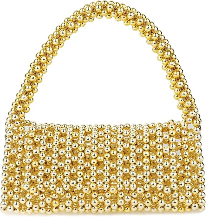 YUSHINY Candy Color Acrylic Beaded Hollow Handbag Evening Clutch Triangle Bags for Wedding Party ... | Amazon (US)