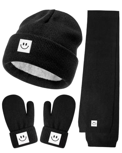 Baby Beanie Mittens Scarf Set,Toddler Kids Winter Hat and Thermal Gloves Neck Warmer Set for Girl... | Amazon (US)