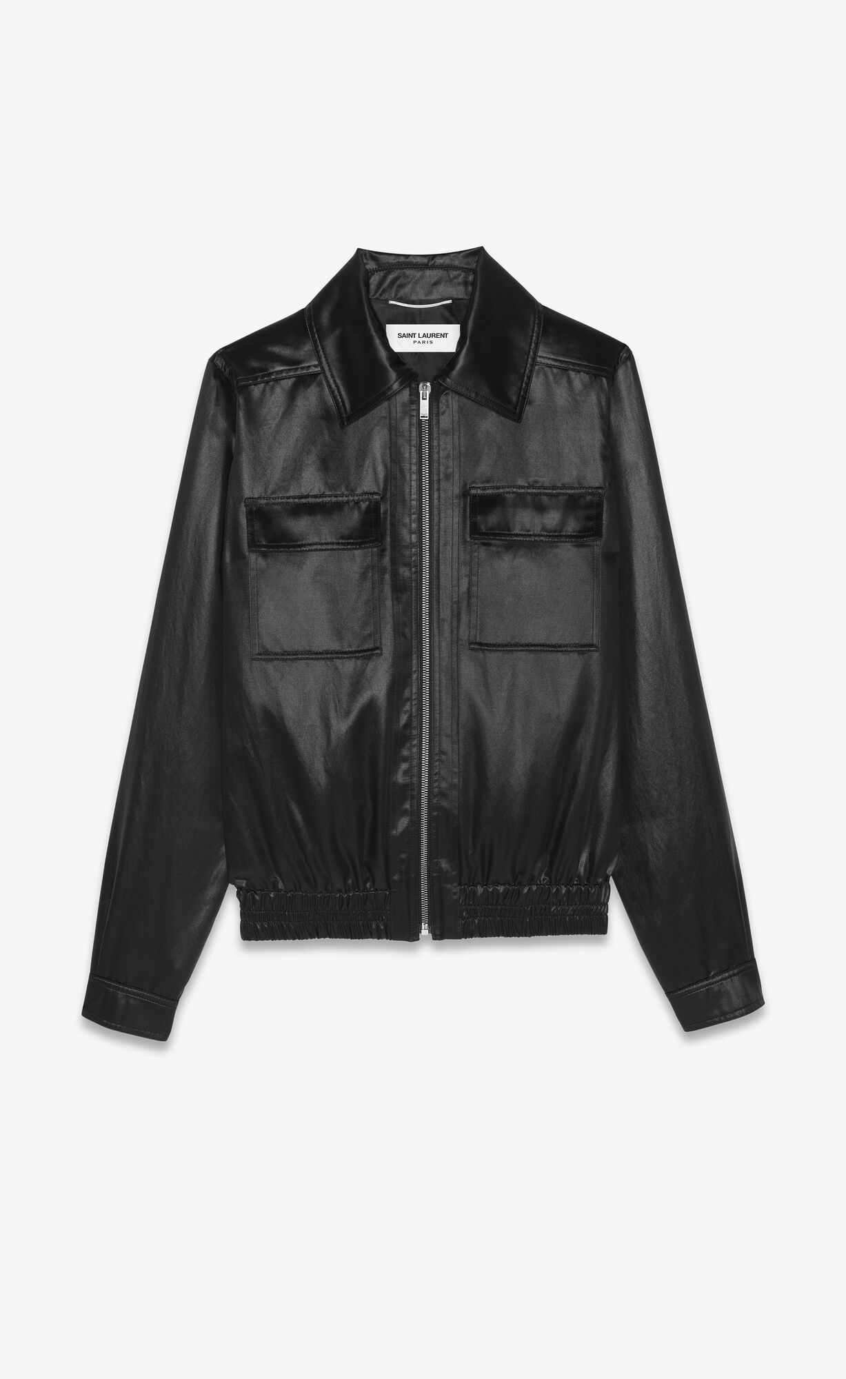 zipped jacket in satin chintz | Saint Laurent Inc. (Global)