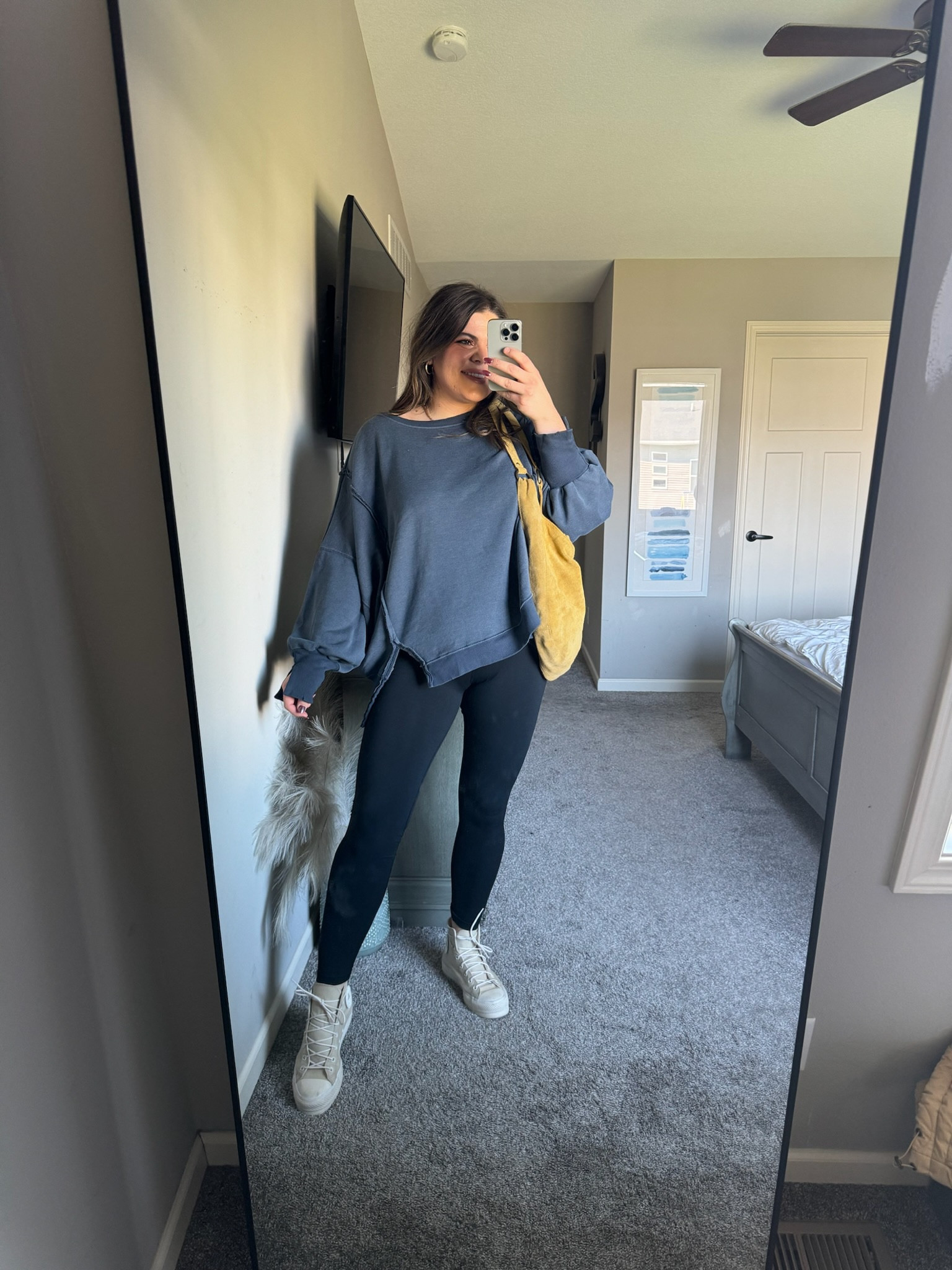 This Camden sweatshirt is definitely going to have you doing the laundry regularly! It’s so comfy and the perfect mom on the go piece! I also love the distressing. 
Midsize - Free People - Camden Sweatshirt - Mom Outfit - Size 12 - Size 14 - Apple Shape 

#LTKmidsize #LTKstyletip