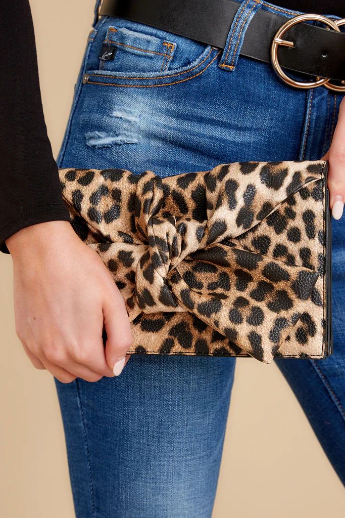Double Check Leopard Print Clutch | Red Dress 