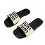 Women's Woven Slide Sandals, Casual Flat Open-Toe Slippers with Decorative Letters IUNI, Lightwei... | Amazon (US)