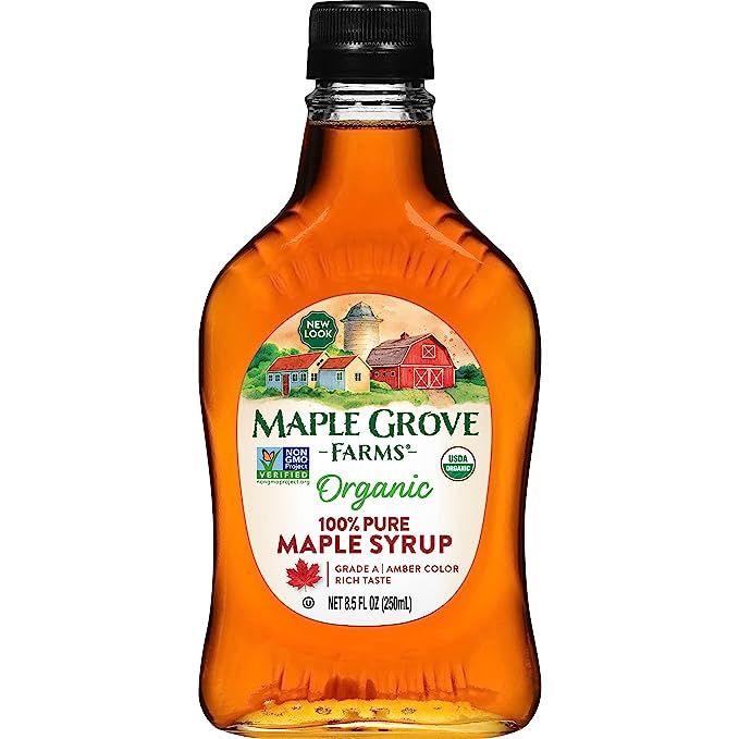 Maple Grove Farms Organic Pure Maple Syrup, Grade A Amber, 8.5 Ounce | Amazon (US)