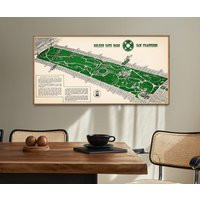 Golden Gate Park, San Francisco| Vintage Map Print| Long & Narrow Poster| Wall Art Home Gift | Etsy (US)