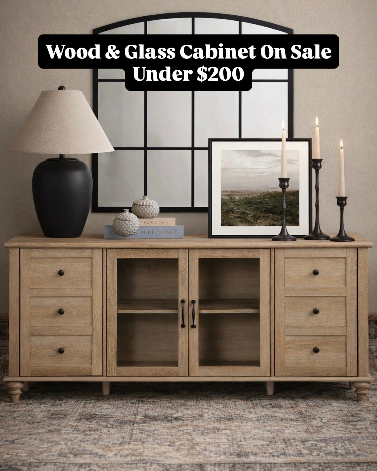 Wood & Glass Cabinet On Sale Under $200

Follow @farmtotablecreations on Instagram for more home finds, styling ideas, and daily deals.

This wood and glass cabinet is such a good find right now and it’s on sale for under $200. I love the warm wood tone, the glass front doors for styling decor or baskets, and the extra drawers for hidden storage. It works beautifully as a console table, dining room storage cabinet, or even an entryway piece. Styled with a lamp, artwork, and candles it gives that high-end designer look without the designer price.

#cabinet #storagesolutions #livingroomfurniture #consoletable #entrywayfurniture #homeorganization #furniturefinds

#LTKHome #LTKSaleAlert