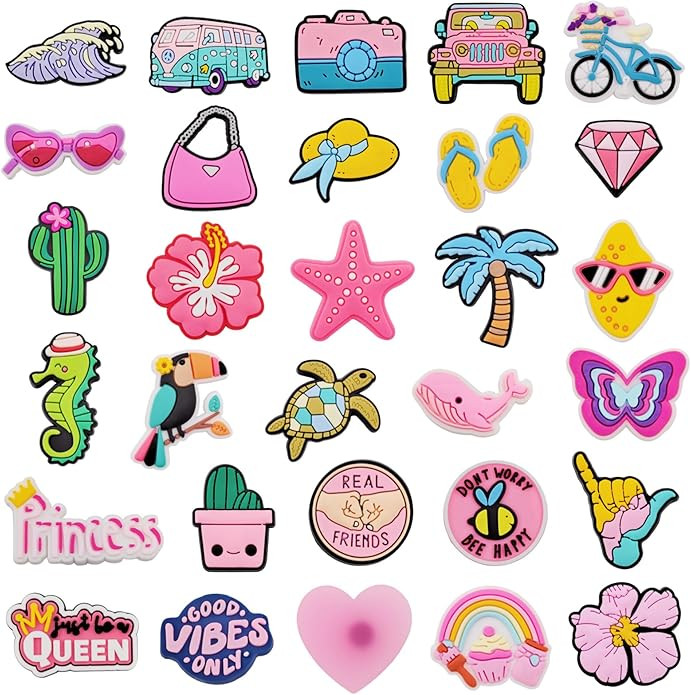 30pcs Shoes Charms for Clogs Pins Bag Accessories for Girls Boys Kids Shoes Decoration Charms for... | Amazon (US)