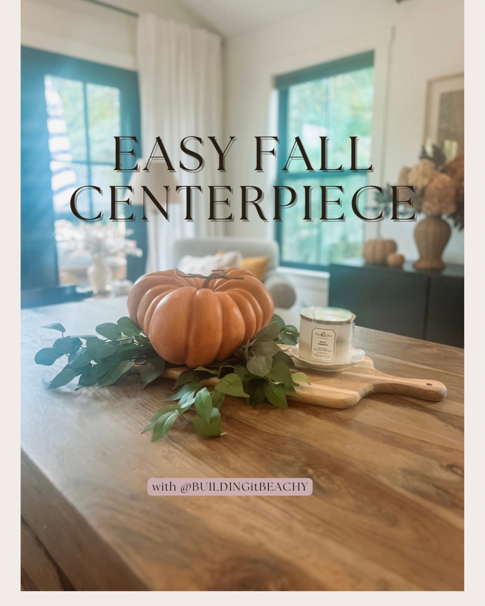 Easy, practical fall centerpiece, easy to move for dinner or kids, pumpkin centerpiece

#LTKSeasonal #LTKHome