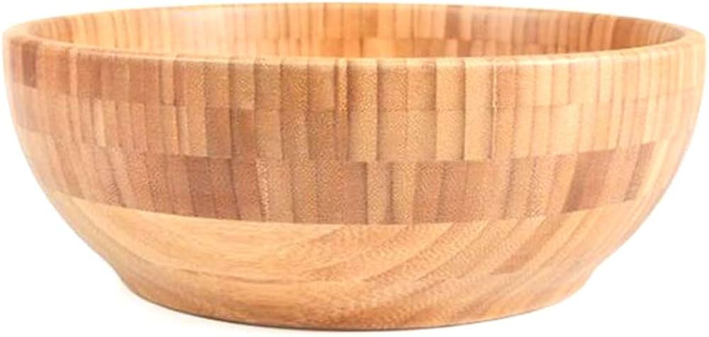 Chiloskit Round Wooden Bowl Soup Salad Noodle Rice Fruit Food Container Shock-proof Holder Childr... | Amazon (US)