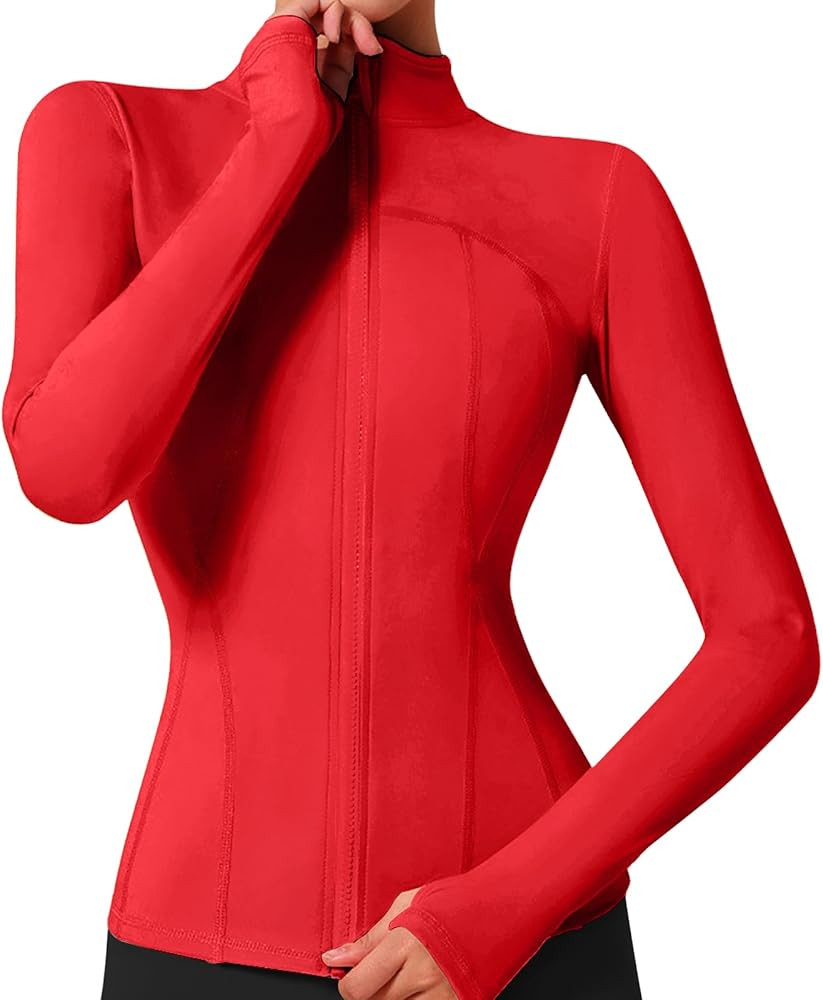 VUTRU Women's Workout Yoga Jacket Lightweight Slim Fit Athletic Full Zip Running Sport Track Shir... | Amazon (US)