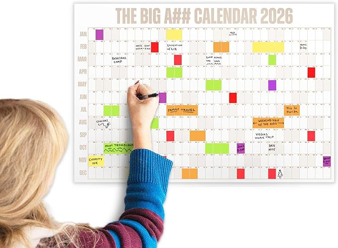 The Mini Big A## Calendar 2026 – 2’x1.5’ Dry-Erase Wall Calendar – See Your Whole Year at... | Amazon (US)