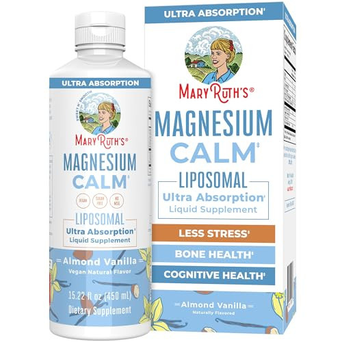 MaryRuth Organics Magnesium Liposomal| Magnesium Supplement | Magnesium Bisglycinate | Muscle & Bone Support | Mood Support Vitamin | Vegan | Non-GMO | Gluten Free | 15.22 Fl Oz | 30 Servings | Amazon (US)