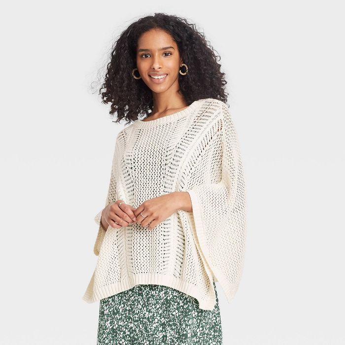 Women's Knit Pullover - A New Day™ Cream | Target