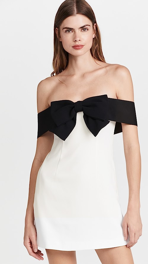 Self Portrait Off Shoulder Bow Dress | SHOPBOP | Shopbop