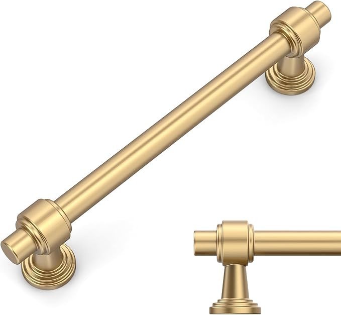 Amerdeco 10 Pack Champagne Bronze Cabinet Pulls 5 Inch(128mm) Hole Center Drawer Pulls Cabinet Ha... | Amazon (US)