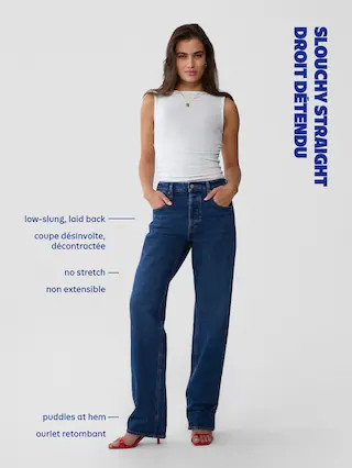 Low-Rise Slouchy Straight Jeans | Old Navy (CA)