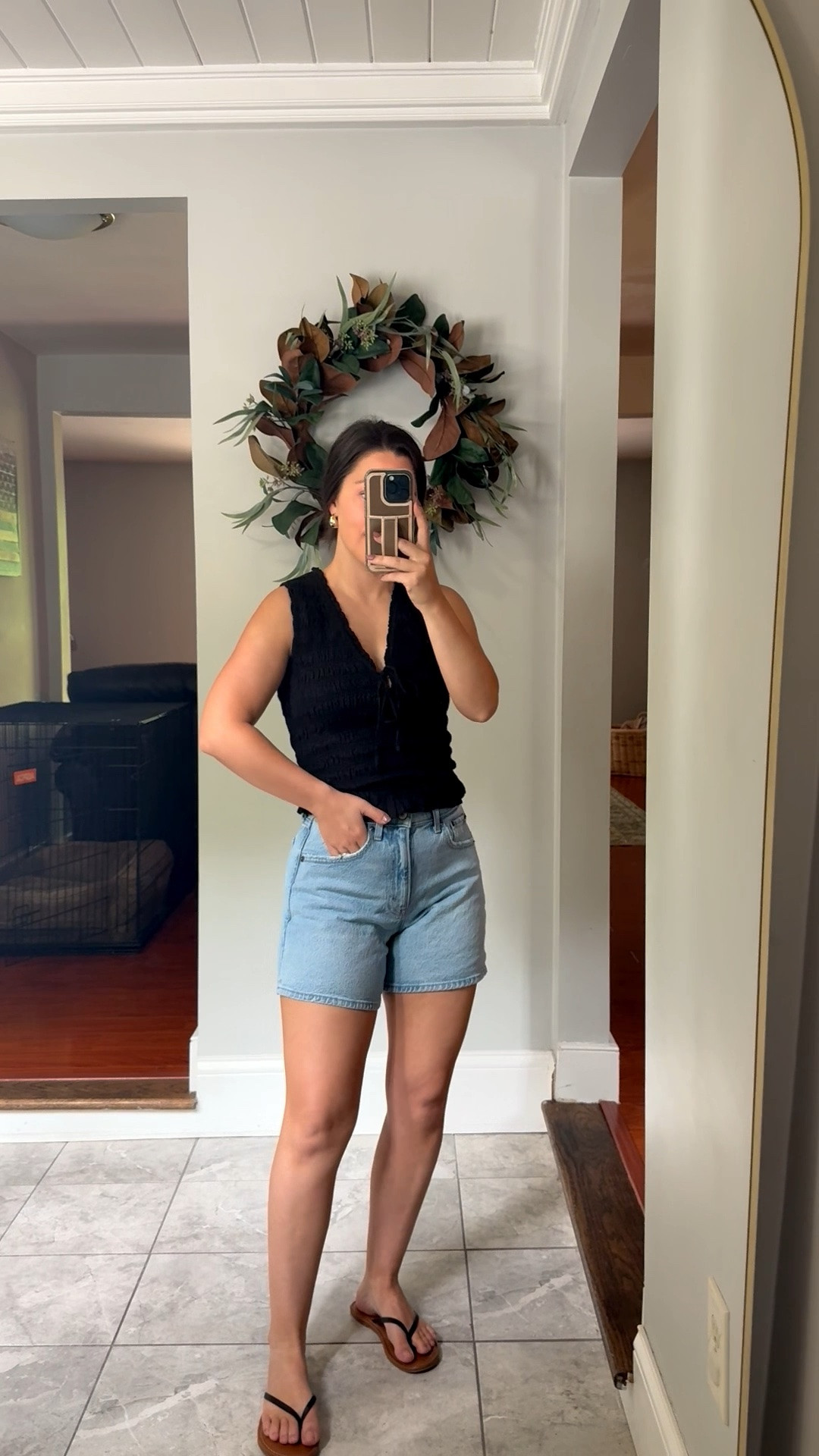 Casual summer outfit - size xs top, 26 shorts. For reference I am: 5ft, 118lbs.

@abercrombie 
#abercrombiepartner

#LTKPetite #LTKSeasonal #LTKootd