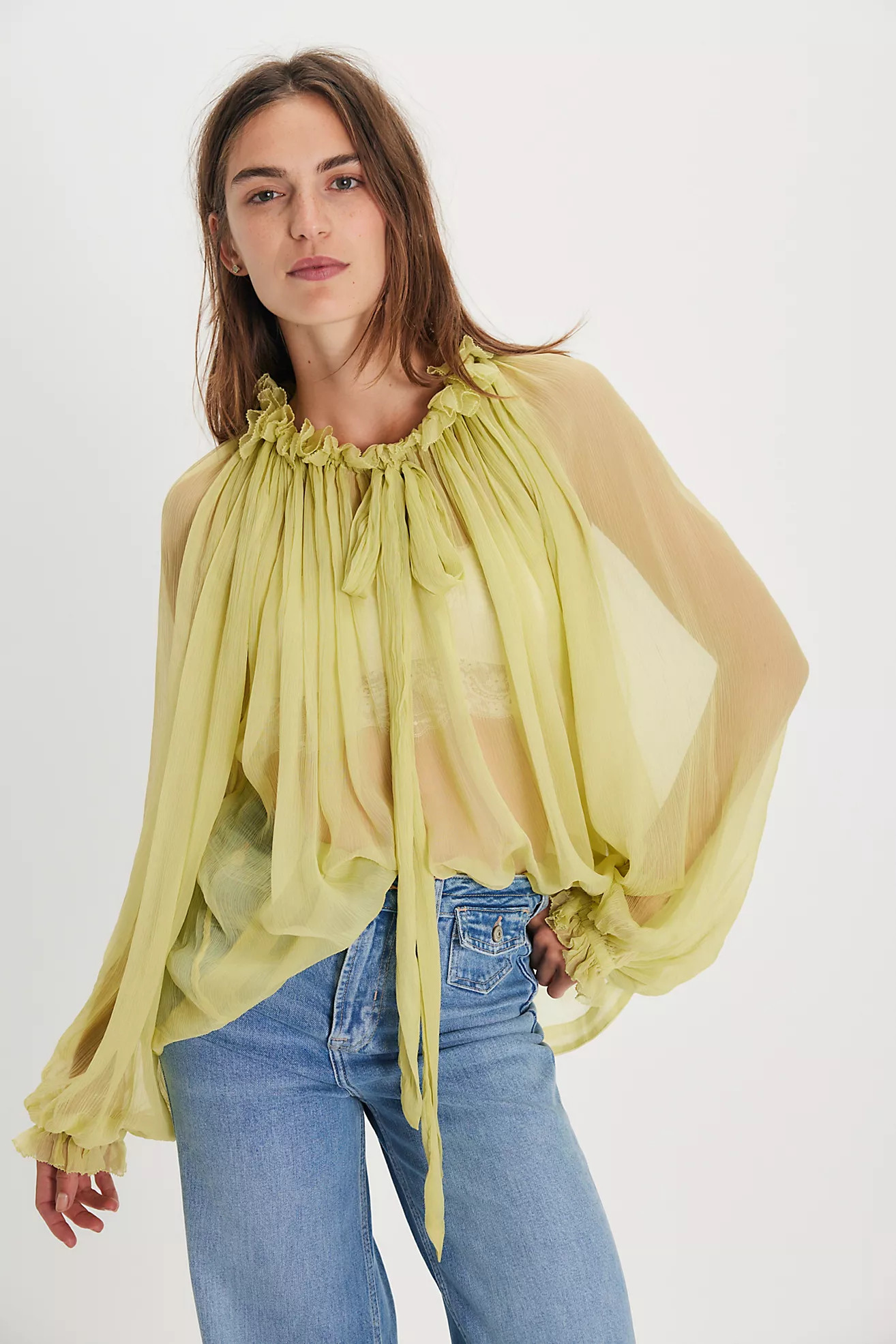 Chiffon Bow Top | Free People (Global - UK&FR Excluded)