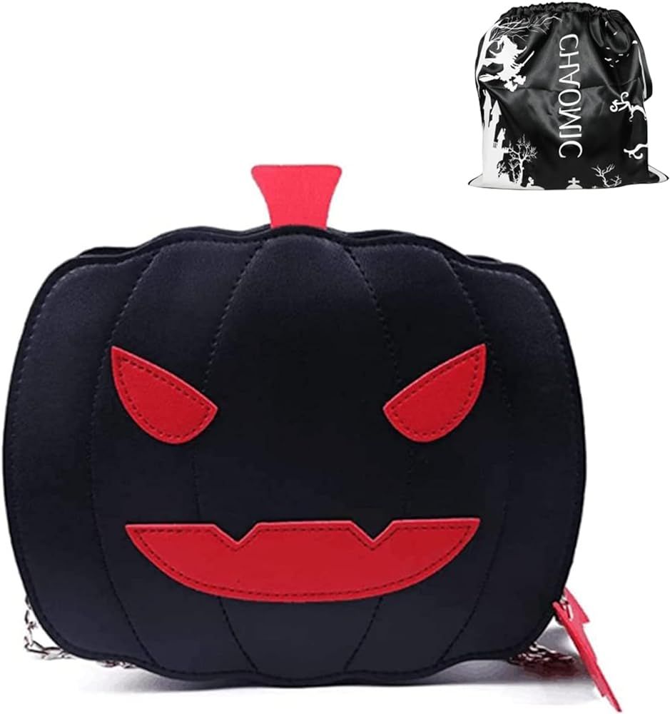 Pumpkin Crossbody Bag Little Devil Shoulder Chain Purse Creative Cute bag | Amazon (US)