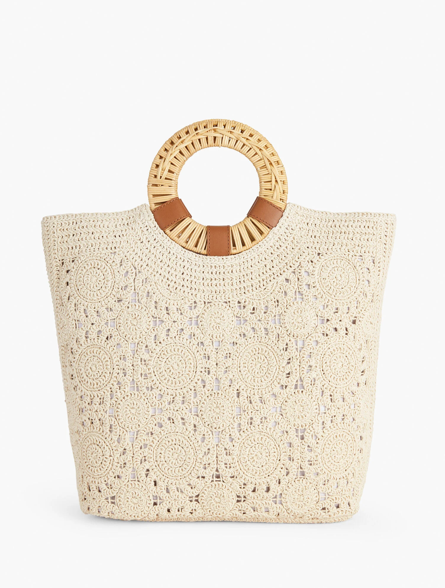 Crochet Round Handle Tote | Talbots