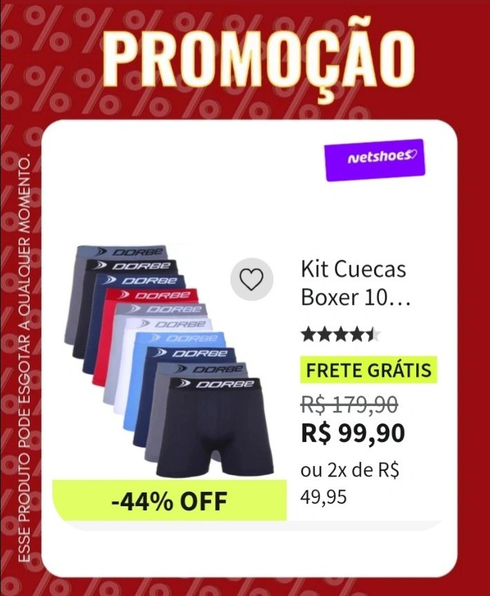 Kit cuecas boxes 10 peças Dorbe- colorido 

#LTKbrasil #LTKpromo