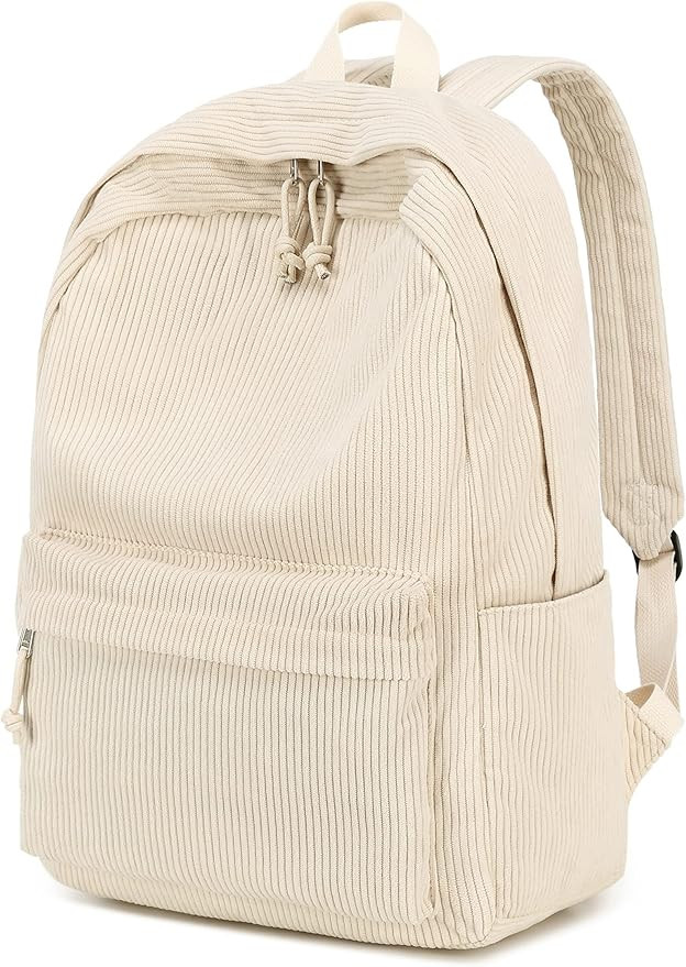 School Backpack for Teens Large Corduroy Bookbag Lightweight 17 inch Laptop Bag for Girls Women C... | Amazon (US)