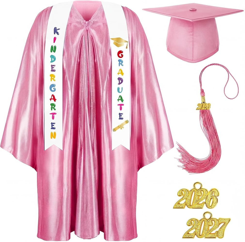 Foaincore 2026 Year Preschool and Kindergarten Graduation Gown Cap Tassel Set with 2026 Charm Pri... | Amazon (US)