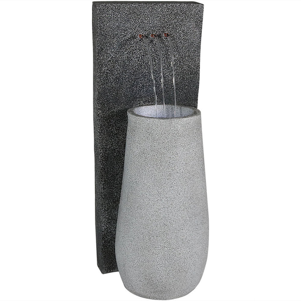 Sunnydaze Three Stream Monterno Outdoor Fountain with LED Light - 35" | Sunnydaze Decor