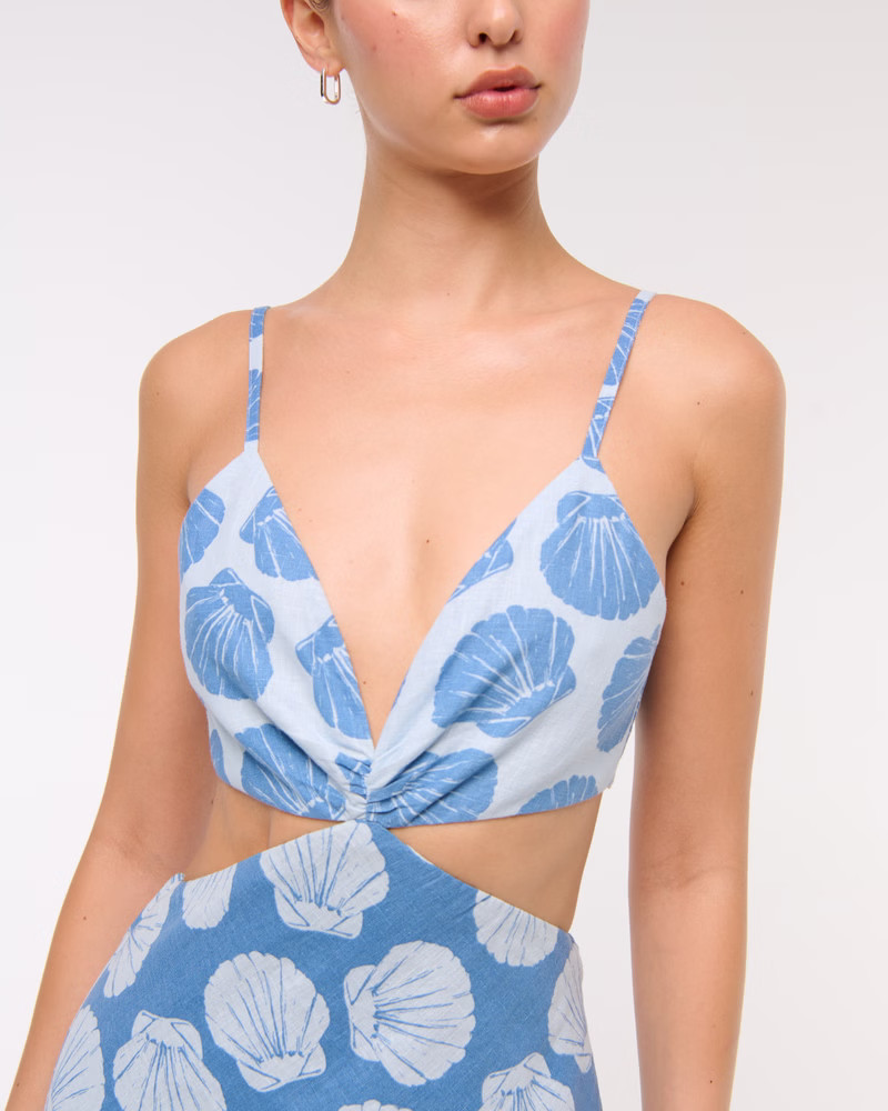The A&F Julia Slip Cutout Maxi Dress | Abercrombie & Fitch (US)