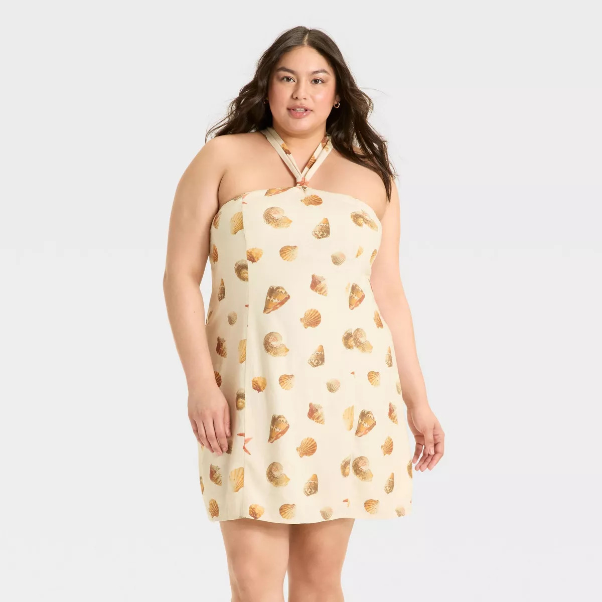 Women's Knotted Y-Neck Linen Mini A-Line Dress - Wild Fable™ | Target