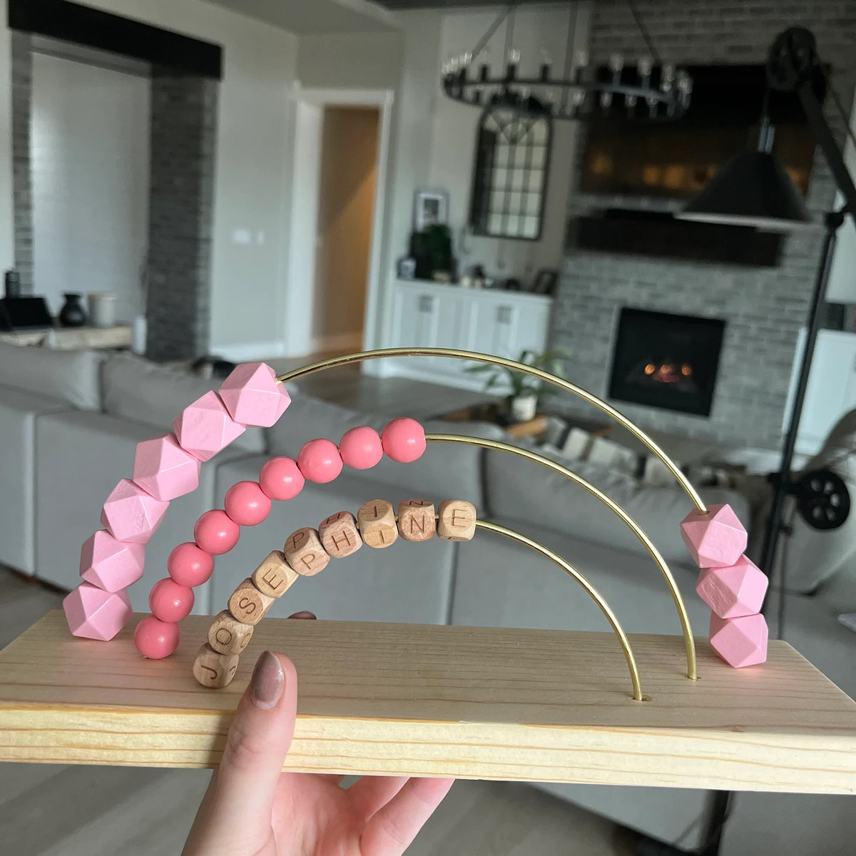 Personalized Rainbow Abacus Nursery Decor Name Abacus Baby Gift Wooden Rainbow Abacus Kids Room D... | Etsy (US)