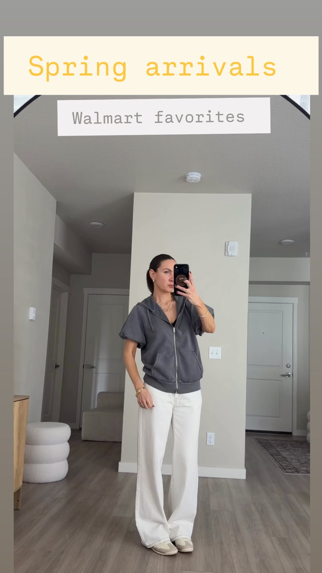 The sneakers are a must have.  Also linking trending tops.  Wearing size small 