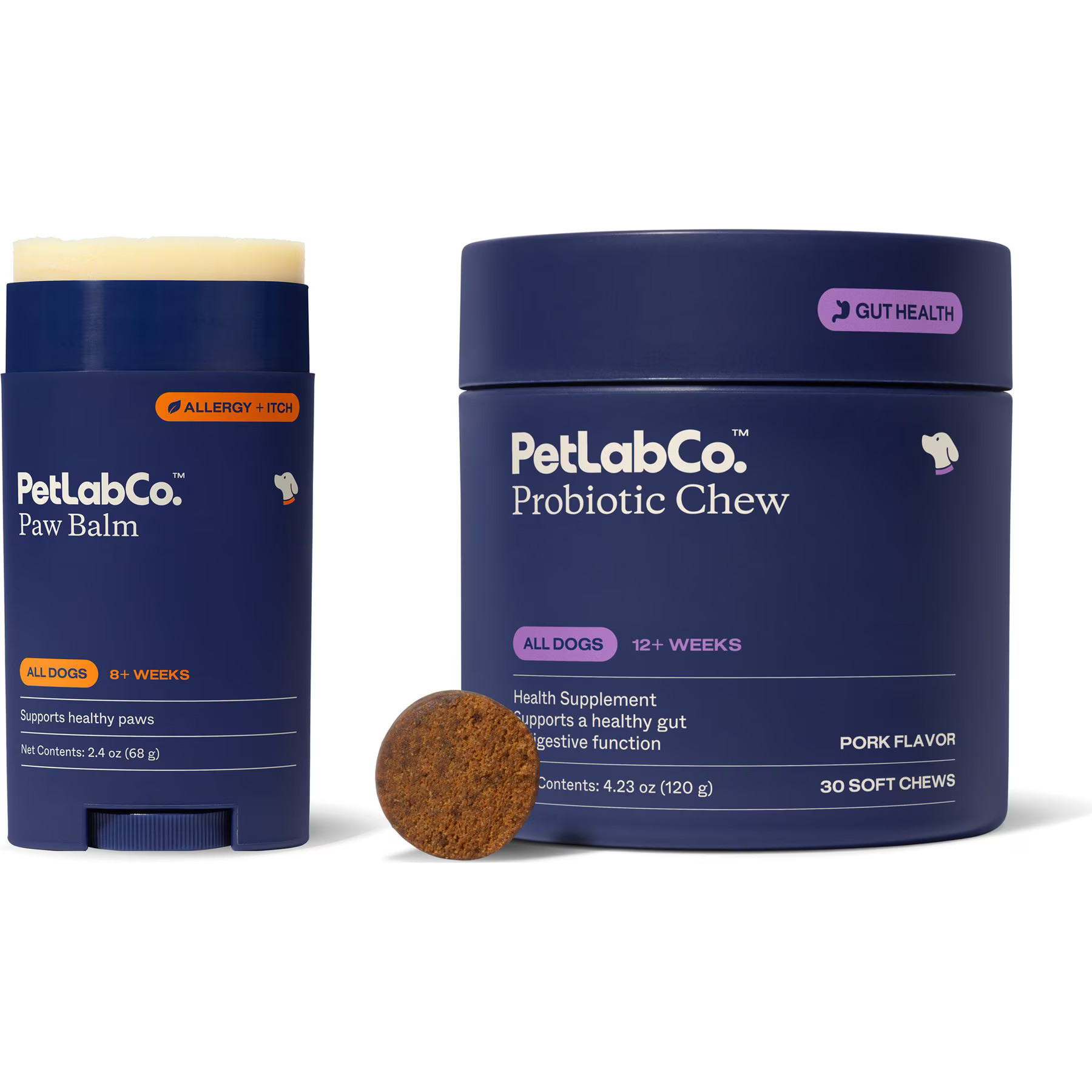 PetLabCo. Probiotic Digestive Supplement + Paw Balm Dog Cream | Chewy