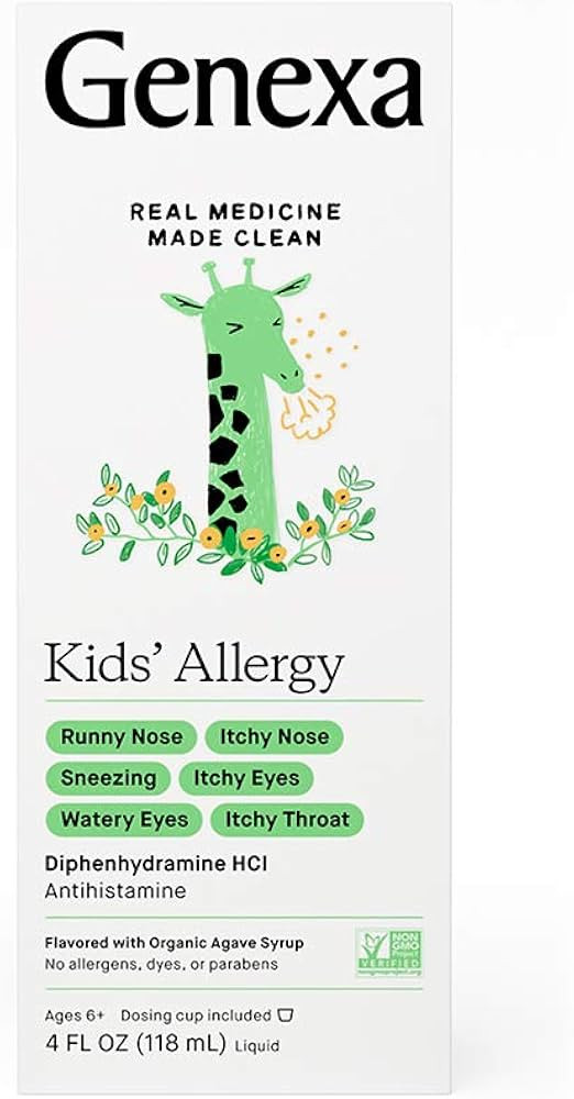Genexa Kids' Liquid Allergy Medication - 4oz - Effective Antihistamine Medication for Children - ... | Amazon (US)