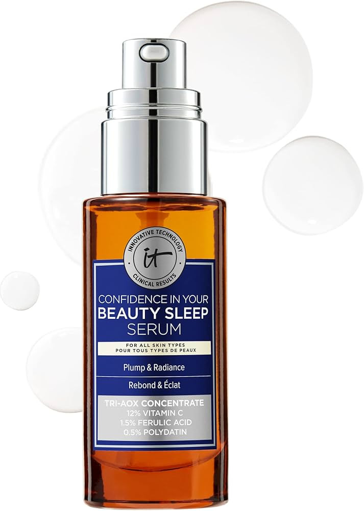 IT Cosmetics Confidence in Your Beauty Sleep Triple Antioxidant Brightening Serum – 24HR Hydrat... | Amazon (US)