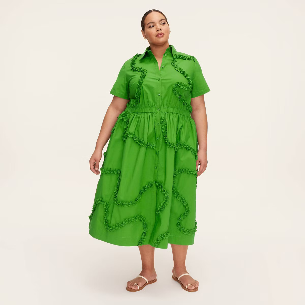 Women's Ribbon Short Sleeve Midi Shirtdress - kate spade new york x Target Green | Target