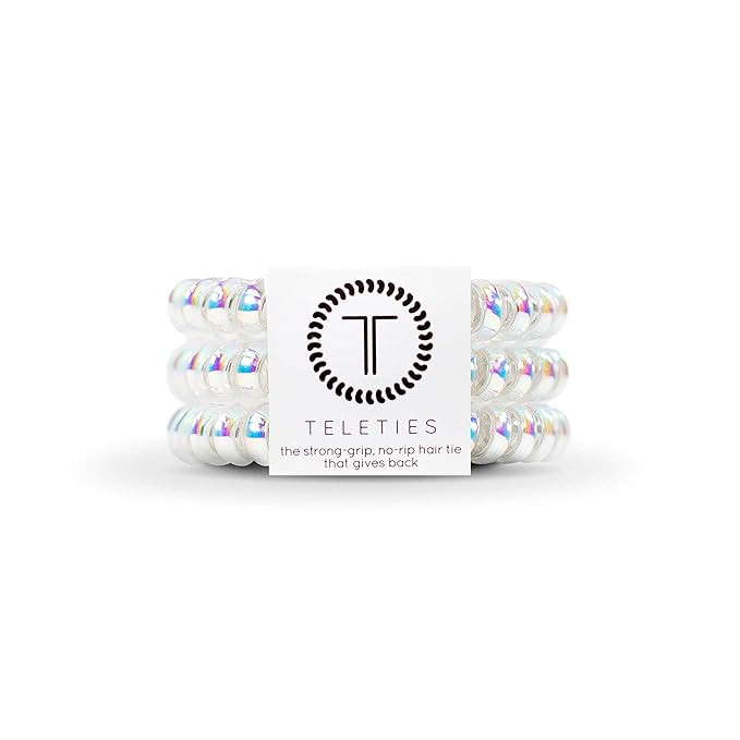 TELETIES - Spiral Hair Coils - Ponytail Holder Hair Ties for Women - Phone Cord Hair Ties - Stron... | Amazon (US)
