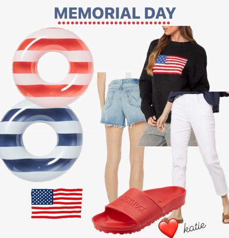 Memorial Day
USA sweater
White jeans, jean shorts, Birkenstocks, pool floats, Target, Nordstrom, Mother Denim, Summer vacationn

#LTKparties #LTKover40 #LTKstyletip