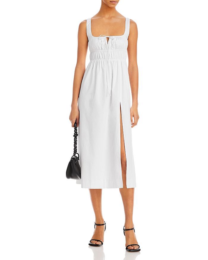 Ruched High Slit Cotton Dress - 100% Exclusive | Bloomingdale's (US)