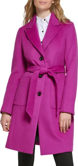 Belted Wool Blend Patch Pocket Coat | Nordstrom
