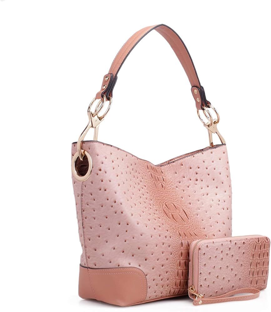 MKF Set Hobo Bag for Women & Wristlet Wallet – PU Leather Designer Handbag Purse – Shoulder S... | Amazon (US)