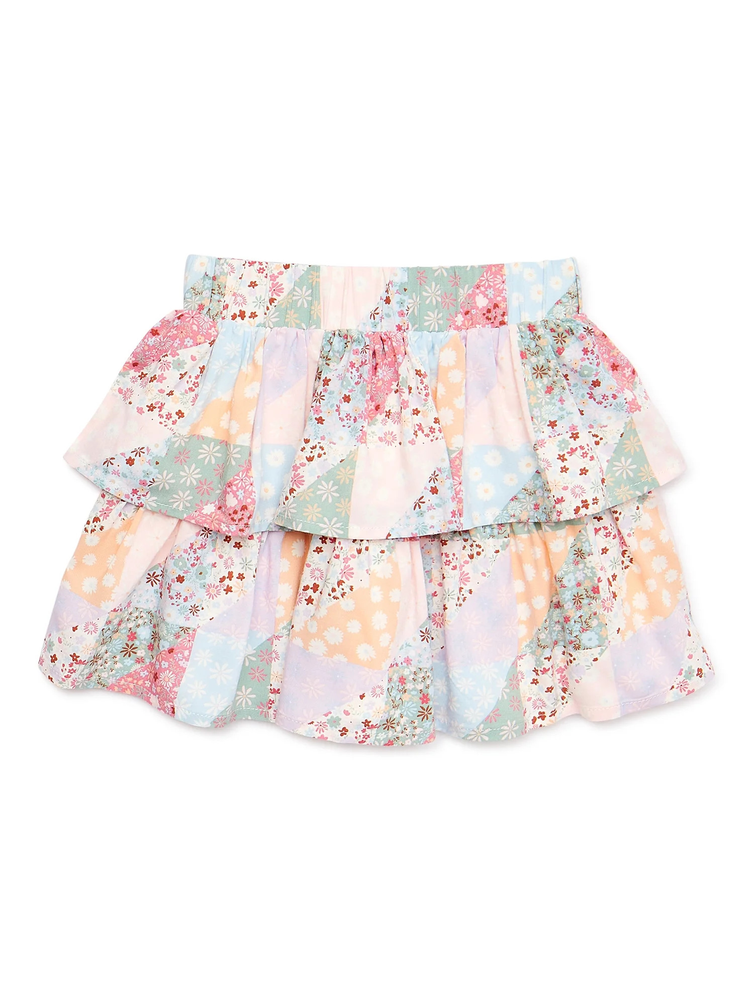 Garanimals Baby and Toddler Girls Tiered Skirt, Sizes 12M-5T | Walmart (US)
