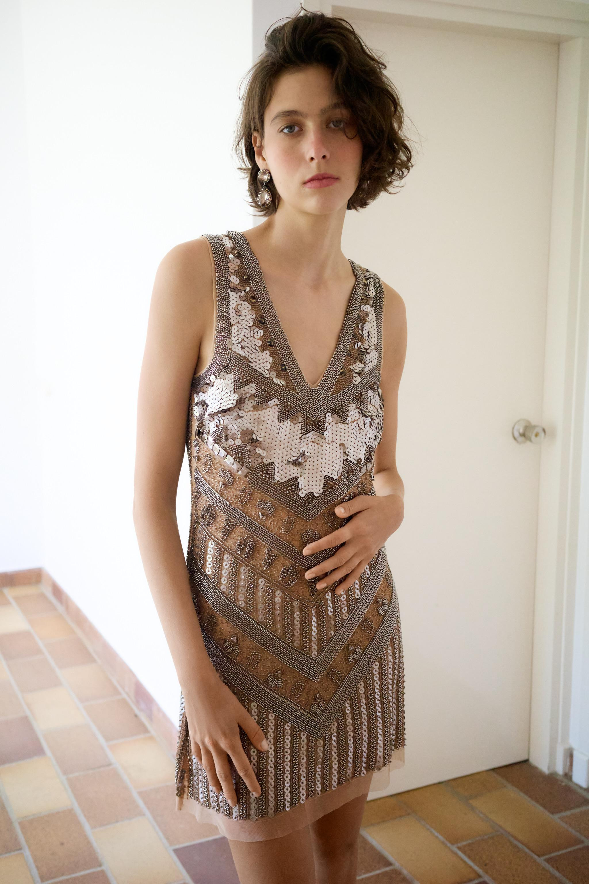 LIMITED EDITION MINI DRESS WITH BEADS AND SEQUINS | Zara UK
