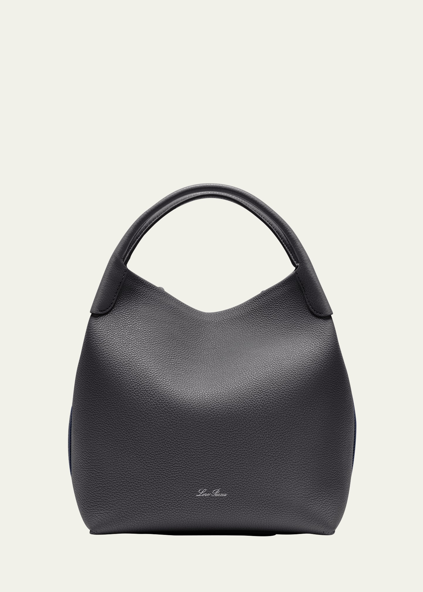 Loro Piana Large Bale Fine-Grain Leather Bag | Bergdorf Goodman