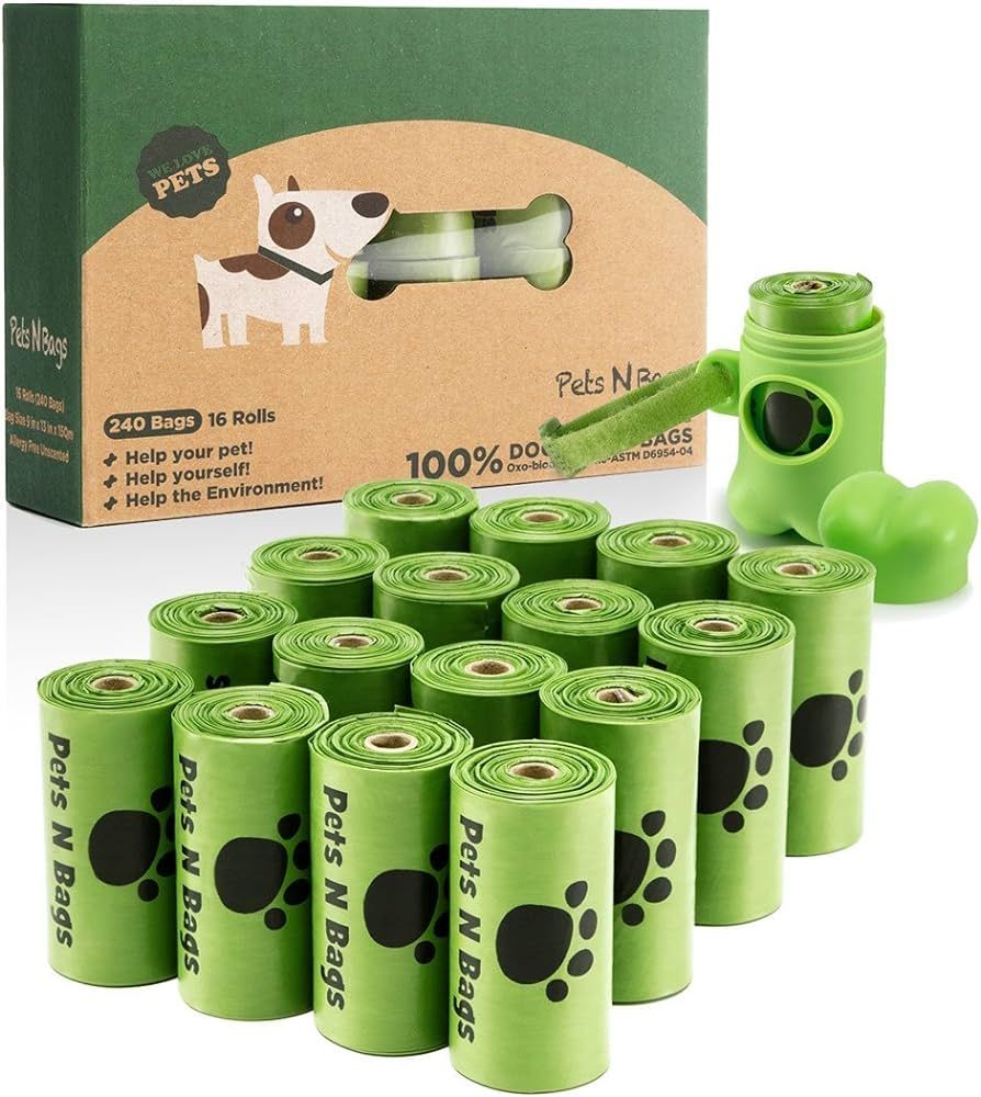 Poop Bags, Environment Friendly Pets N Bags Dog Waste Bags, Biodegradable, Refill Rolls, Includes... | Amazon (US)